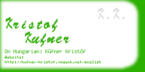 kristof kufner business card